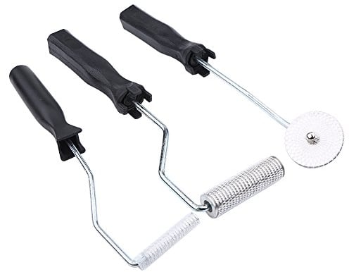 Glasfaser-Werkzeuge 3Pcs/set Aluminium-Legierung Glasfaser Blase Paddel Werkzeug Laminieren Roller Kit FRP Form (Sgezahn)
