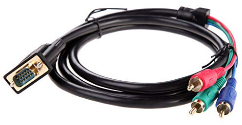 ONOGAL Cable Adaptador VGA SVGA a 3 RCA Video por Componentes Consola Proyector 2211