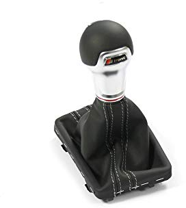 Schalthebelgriff S-tronic Schaltknauf DSG Wählhebel schwarz/alu/felsgrau, nur für Verriegelungsknopf vorn