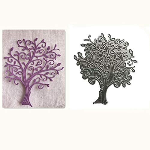 SunYueY L'Albero Che Muore Muore Scrapbook Fai-da-Te in Rilievo Carta di Carta Album Craft Punch Stencil Muffa, Rendi La Tua Vita Piena di Bei Ricordi Argento