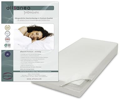 allsaneo Premium Encasing Matratzenbezug 70x140x12 Allergiker Milbenschutz | Kinder Bettwäsche gegen Milben & Bettwanzen, atmungsaktiv, extra weich & leicht, Hohenstein zertifiziert, bis 95°C waschbar