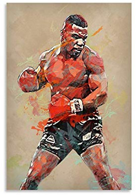 ZXCMNB Mike Tyson Boxing Legend Poster dekorative Malerei Leinwand Wandkunst Wohnzimmer Poster Schlafzimmer Malerei 12x18inch(30x45cm)