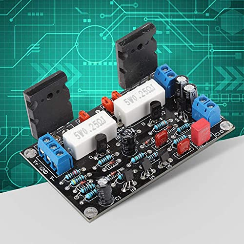 Phisscii Power Amplifier Board-2SC5200+2SA1943 Audio Circuit Board 100W Amp Speaker Circuit Protection Board