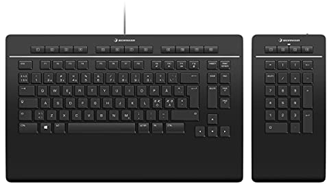 3Dconnexion Keyboard Pro with Numpad Nordic (QWERTY) 3DX-700094 Compact Matte Black