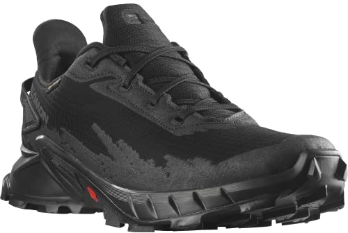 Salomon Alphacross 4 Gore-Tex Damen Trail Running Schuhe, Starker Grip, Wasserdichter Allwetterschutz, Dauerhafter Komfort, Black, 36 2/3