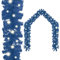 vidaXL Christmas Garland with LED Lights - 10m Length, Blue, 150 pcs LEDs - Festive Decoration with Low Power Consumption and USB Connection