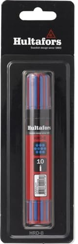 Hultafors Dry Marker Refill Blue (10) Blister Pack, 10 dry marker blue refills supplied in a smart container.
