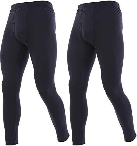 LANBAOSI 2er Pack Herren Thermo Unterhose Lang Unterhosen Herren Winter Funktionsunterwäsche Männer Skiunterwäsche Thermounterwäsche