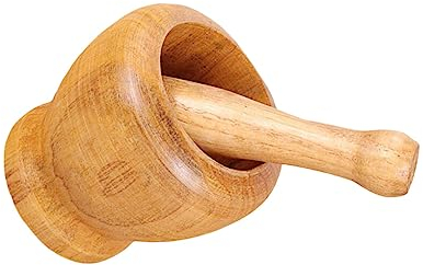 IEEDFJKK Ensemble de Pilon de mortier en Bois concasseur à Poivre d'épices Bol à mélanger à l'ail Outil de Cuisine
