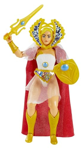 Masters of the Universe Origins Actionfigur, She-Ra, Sammelfigur, MOTU stärkste Frau, 16 bewegliche Gelenke, ca. 14 cm mit Zubehör, HYD26