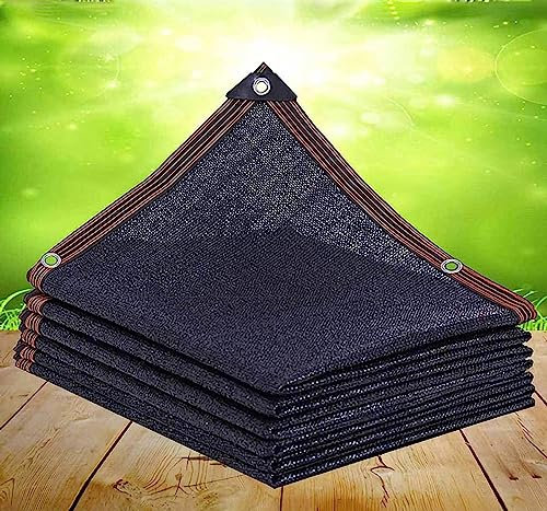 Rete Ombreggiante, Telone Ombreggiante per Serre, Vele Ombreggianti Termoisolate 90% Protezione UV Occhielli Teli Ombreggianti Occhiellati Balcone, Giardino, Rete Antigrandine,black-2x6m