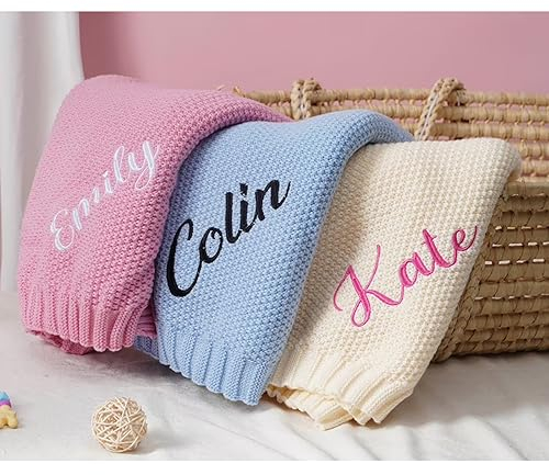 gorm 100x80cm Baby Junge Geschenk Geburt Baby Decke Mit Namen Personalisierte Kuscheldecke Babydecke Personalisiert Babydecke Mit Namen Mädchen Babydecke Mit Namen (Embroidered Name)