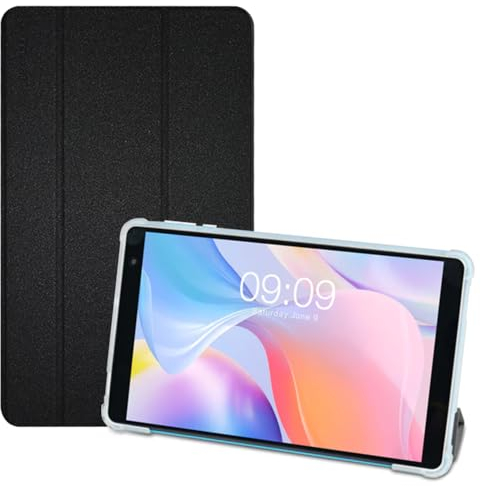 AKNICI Hülle für ALLDOCUBE iPlay 50 Mini Lite/TECLAST P80T Android 12 Touch 8 Zoll Tablet, Ultra Dünn PU Leder Weiche TPU Rückseite Abdeckung Klappständer Schutzhülle, Schwarz