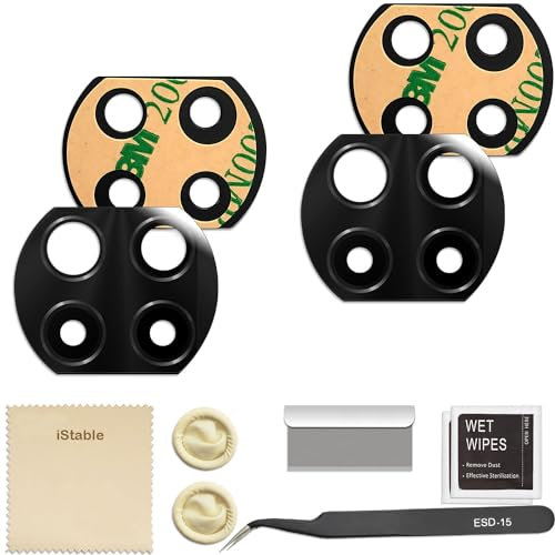 iStable Kit di Riparazione Completo per Lenti Fotocamera Posteriore Compatibili con Xiaomi Mi 10T Lite 5G - Confezione da 2 Vetri Strumenti per la Sostituzione