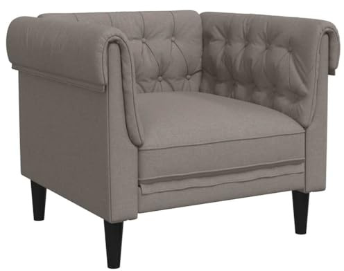 vidaXL Chesterfield-Sessel Taupe Stoff