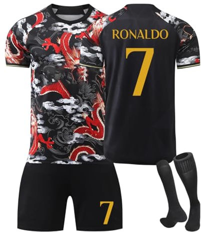 C7 Fußball Trikot, Hause/Auswärts Fußball Trikot Shorts Socken für Kinder/Erwachsener, Nr.7 Fussball Jersey Trainingsanzug Jungen Herren