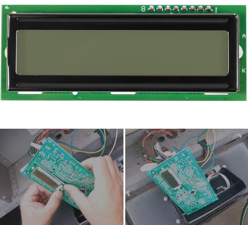 Camoo 013640F Kit de statistiques de piscine avec écran LCD pour chauffage de piscine Raypak RP 2100 modèles 185B 265B 335B 405B, compatible avec circuit imprimé 013464F, pour carte PC 601944,