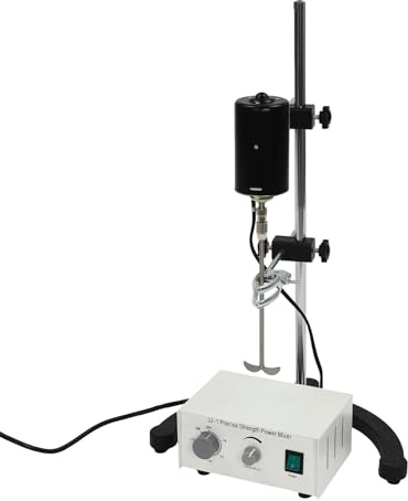 Elektrisches Rührwerk JJ-1, Automatisches Rührwerk für Labor, 100W DC Motor, 0-3000 U/min, 0-120min Timer, Edelstahl, Für Biologie, Chemie, Kosmetik