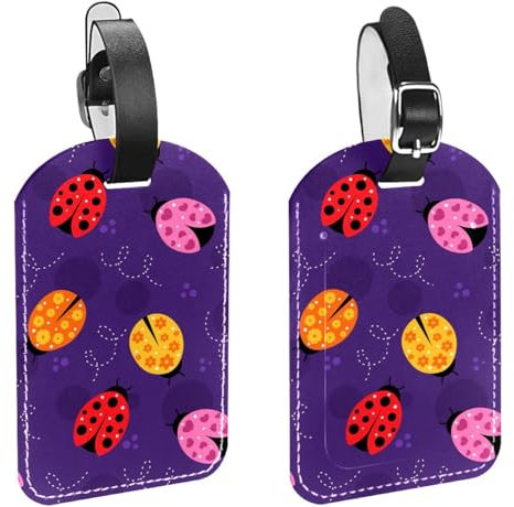 Ladybug Reisegepäckanhänger, Gepäckanhänger, Koffer-ID-Tags, Handtaschenanhänger, Gepäckanhänger, Kofferanhänger, 2 Stück