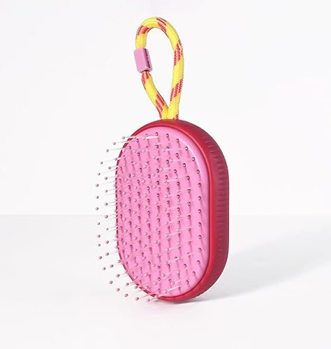 Beter - Spazzola districante per capelli, Detangling On-the-Go Rosa, Compatta con cordino per appendere, Ideale per viaggi, Realizzata in plastica riciclata, Perfetta per tutti i tipi di capelli