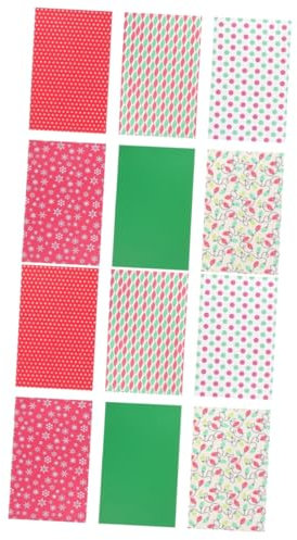 VILLCASE 12 STK Leder mit Weihnachtsmotiv DIY-Material weihnachtlicher Bastelstoff bastelmaterial bastel Materialien Ledermaterial selber Machen Geldbörse Ledermaterial Kunstleder