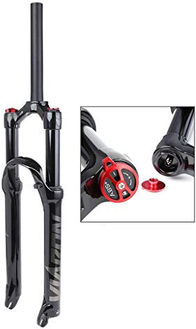 GZKDKZB Fourche à Suspension pour VTT 26 27,5 29 Fourches Avant pour VTT Débattement : 120 mm Noir, étiquette argentée