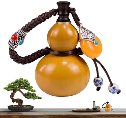 Bottiglia d'acqua di zucca, Borraccia di zucca | Bottiglie decorative con bottiglia di zucca,Bottiglia sigillata con pendente in corda intrecciata, bottiglia a tenuta stagna di grande capacità per con