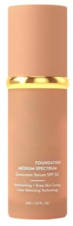 Biomimics Foundation 4 In 1 Mittleres Spektrums | Forever Bloom Biomimics Foundation | Langlebiges Und Wasserfestes Koreanisches Makeup | Volldeckende Concealer-Lighting-Foundation Lichtschutzfaktor