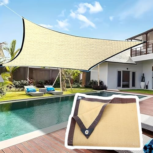 Tenda parasole per esterni in HDPE, blocco UV 90%, 3 x 7 m, per pergola e protezione solare