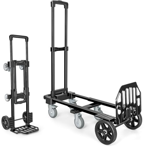 KEDSUM 3-in-1 Convertible Dolly Cart, 600LB Hand Truck with 6 Wheels