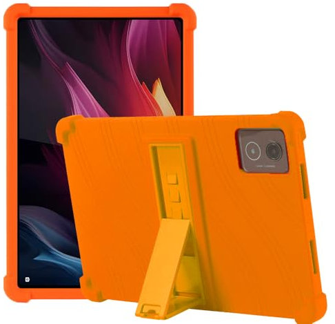 YKWXSC Étui pour Lenovo Tab K11 Plus, Antichoc Silicone Housse de Protection Renforcé avec Support pour Lenovo Tab K11 Plus 11,5 Pouce TB352FU, Orange