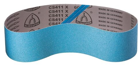 Klingspor CS411X Lot de 15 bandes abrasives en zircon 100 x 610 mm Grain 36