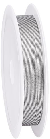 PH PandaHall 20 m de hilo para cuentas de plata de 0,46 mm, hilo de acero inoxidable 304, 49 hebras para hacer joyas, pulseras y collares