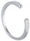 KnBoB Modeschmuck Damen Ringe, 9K Weißgold 375 Ring Offen Verstellbar Ring Weiß Rund Moissanit Stein Ringe Jahrestag Größe 48 (15.3)