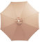 Auvent De Remplacement pour Parasol 3.5m/3.0m/2.8m/2.7m/2.5m/2.3m/2m 6/8 Baleines, Toile De Parasol Déporté Remplacement Pour Cour, Jardin, Plage, Protection UV (Champagne,8ribs-350cm)