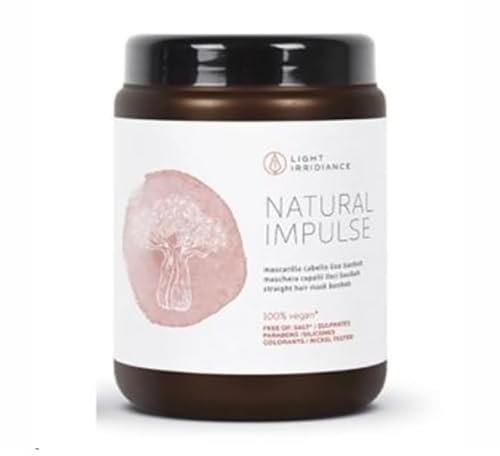 Light Irridiance Natural Impulse Baobab Mask, 1000 ml, 1 l, regenerierende Haarmaske, glattes Haar, 100 % vegan