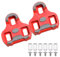 Grip Fahrrad-Cleats Kompatibel mit Look KEO-Pedalen, Anti-Rutsch TPU Oberfläche, Grau 4.5°/Rot 9°/Schwarz 0° (Rot 9° Float)