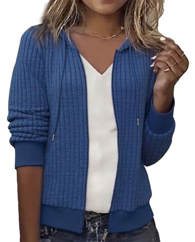 Yeenily Felpa Donna con Zip E Cappuccio Felpa Pile Donna Pile Donna Invernale Leggera A Maniche Lunghe con Tasche Outwear