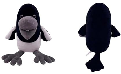 Steve Und Maggie Plush Figur Spielzeug, Krähe Plüsch Puppe Cartoon Schwarzer Vogel Gefülltes Kissen Halloween Dekoratives Spielzeug & Gemütlicher Kuschel Begleiter Magpie Plüschspielzeug