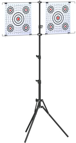 Rantry Zielscheibenständer Schwarz 82,5 x 51 x 150 cm Stahl Freizeitaktivitäten im Freien Model42013606