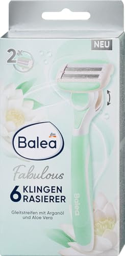 Balea Fabulous, 6-Klingen Rasierer - Gleitstreifen mit Arganöl und Aloe Vera
