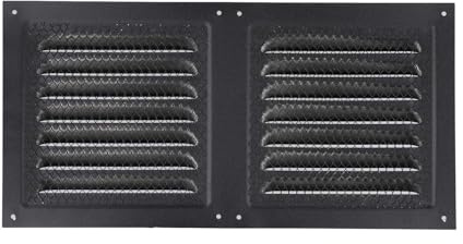 Opatiny Edelstahl Lüftungsgitter mit Blende 300x150mm für mm Lüftungsgitter Abdeckung HVAC, Decke und Wand Luftstromsteuerung in schwarz oder weiß