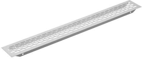 Aluminium Air Vent Grill Plinth Ventilation 484 x 60 Build-in appliances Kitchen Cabinet Airflow Cover for Oven & Fridge, Furniture (Grey)