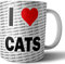 AK Giftshop I Love Cats - Tea - Coffee - Mug - Cup - Birthday - Christmas - Gift