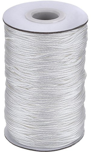 Outus 109 Yards/Roll Blind Replacement String White Braided Lift Shade Cord for Aluminum Blind Shade, Gardening Plant and Crafts (1.4 mm)