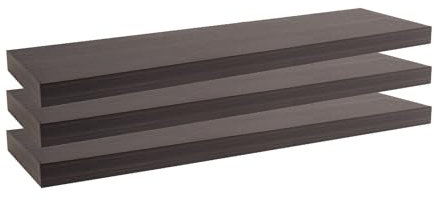 Velano - Bücherregal Wand - 3er-Set Wandregal 79.5x23.5 cm - Regal Wand - Schweberegal - Hängeregal - Regalbrett - Wenge - Küchenregal - Bücherregal Kinder - Deko Wohnzimmer