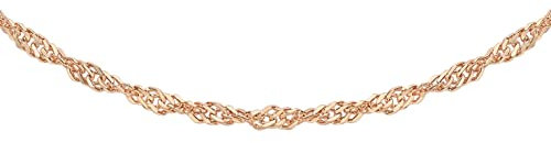 CARISSIMA Women's 9 ct Rose Gold 2.3 mm Twist Curb Chain 46 cm/18 Inch