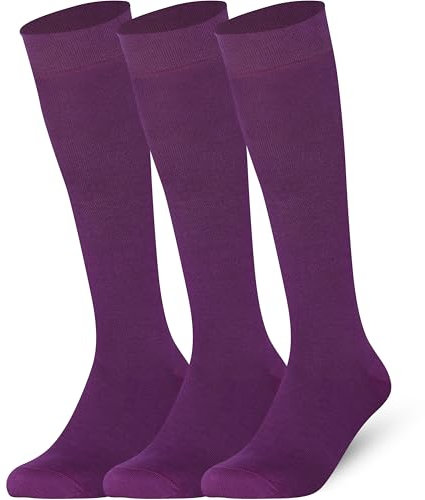 Mysocks 3 Pairs Plain Calzini unisex Viola