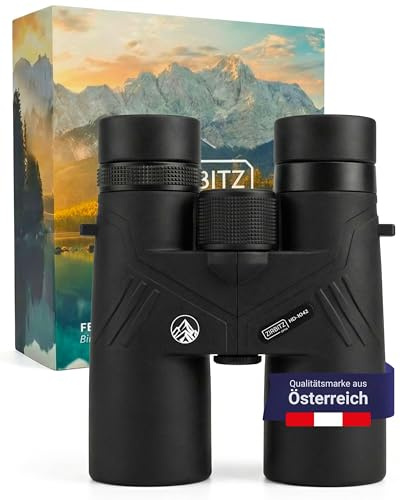 ZIRBITZ® HD Fernglas 10x42 leistungsstark & wasserdicht inkl. Tragetasche | Outdoorfernglas stufenlos einstellbar für Wandern, Reise, Jagd & Vogelbeobachtung - Robuster Feldstecher für Erwachsene