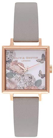 [OLIVIA BURTON] OLIVIA Burton Ladies Watch Signature Floral Gray & Rose Gold [Authorized Distributor], gray